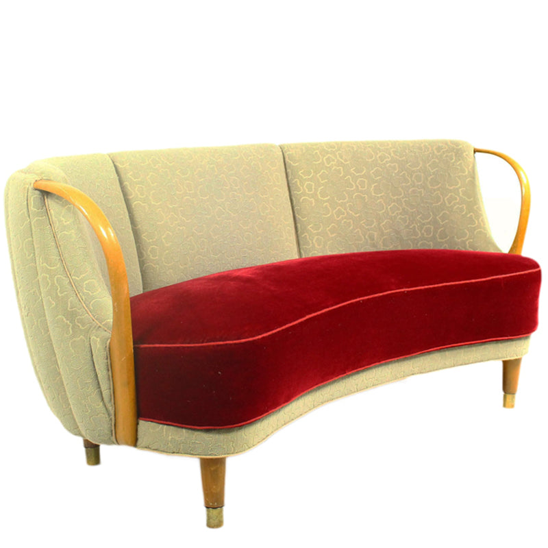 Duńska Sofa Bananowa, N.A. Jørgensens Møbelfabrik, lata 50