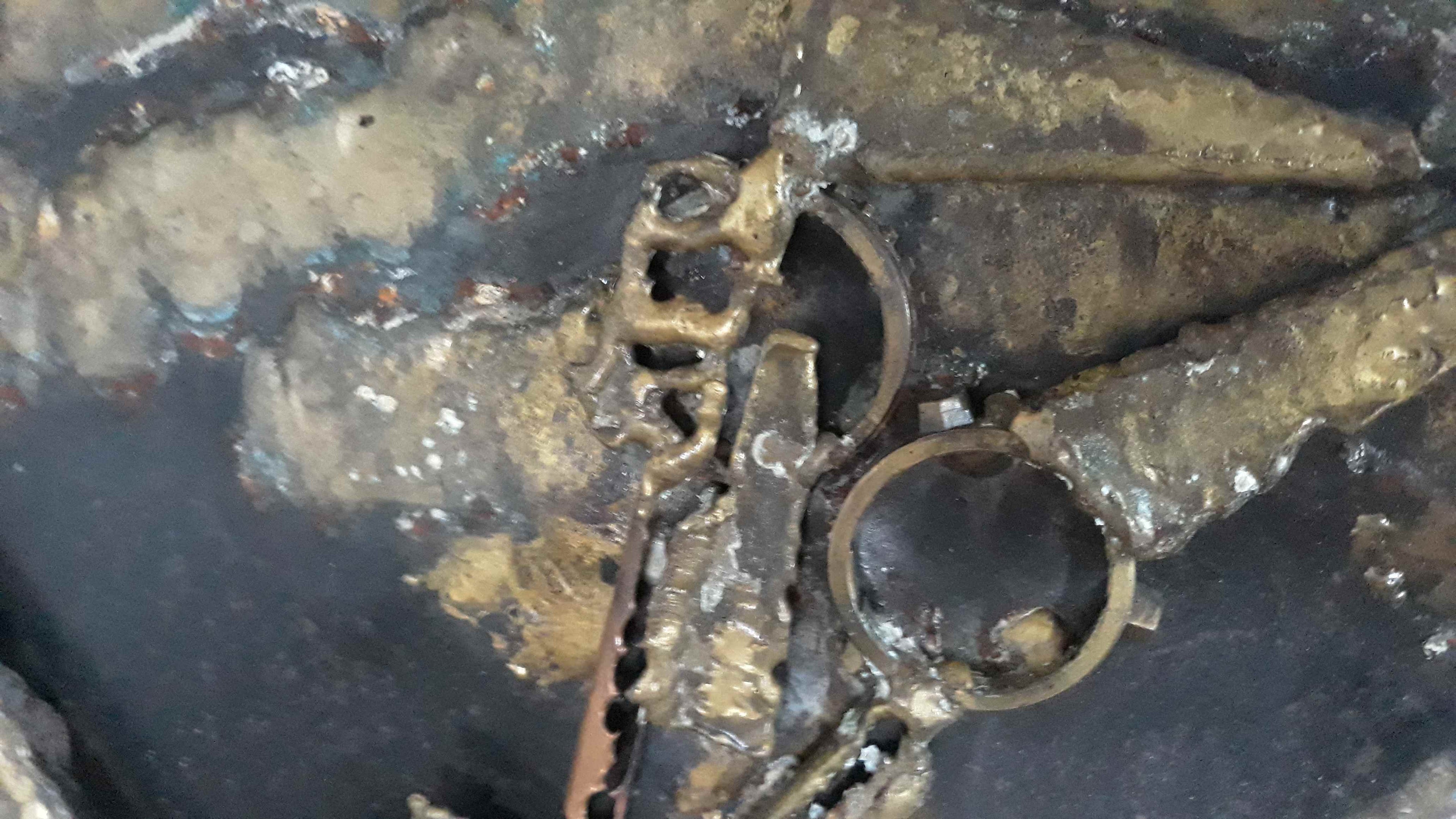 Sygnowana Złota Metaloplastyka, Ozdoba Ścienna F. Siefert