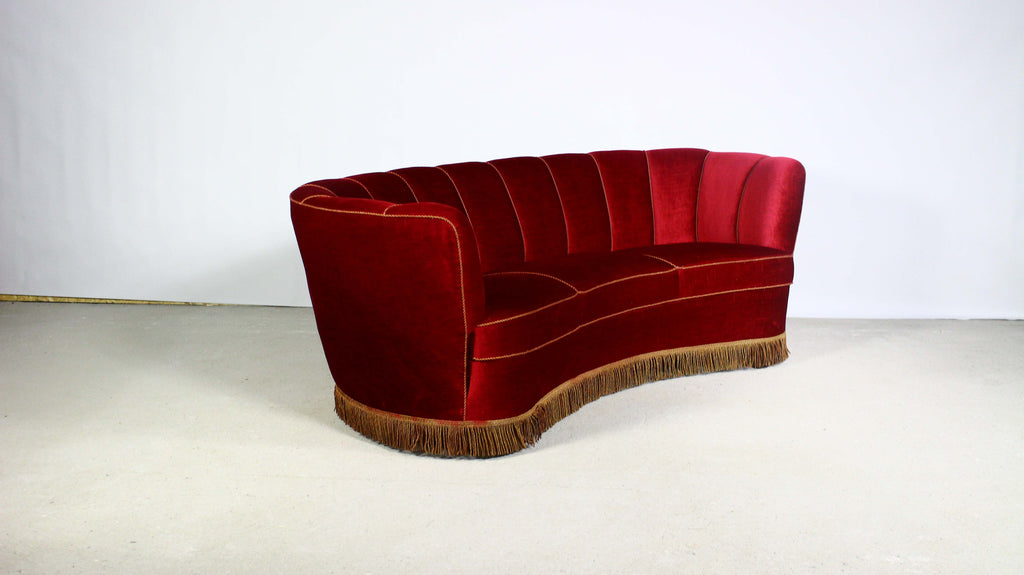 Sofa Bananowa z lat 50