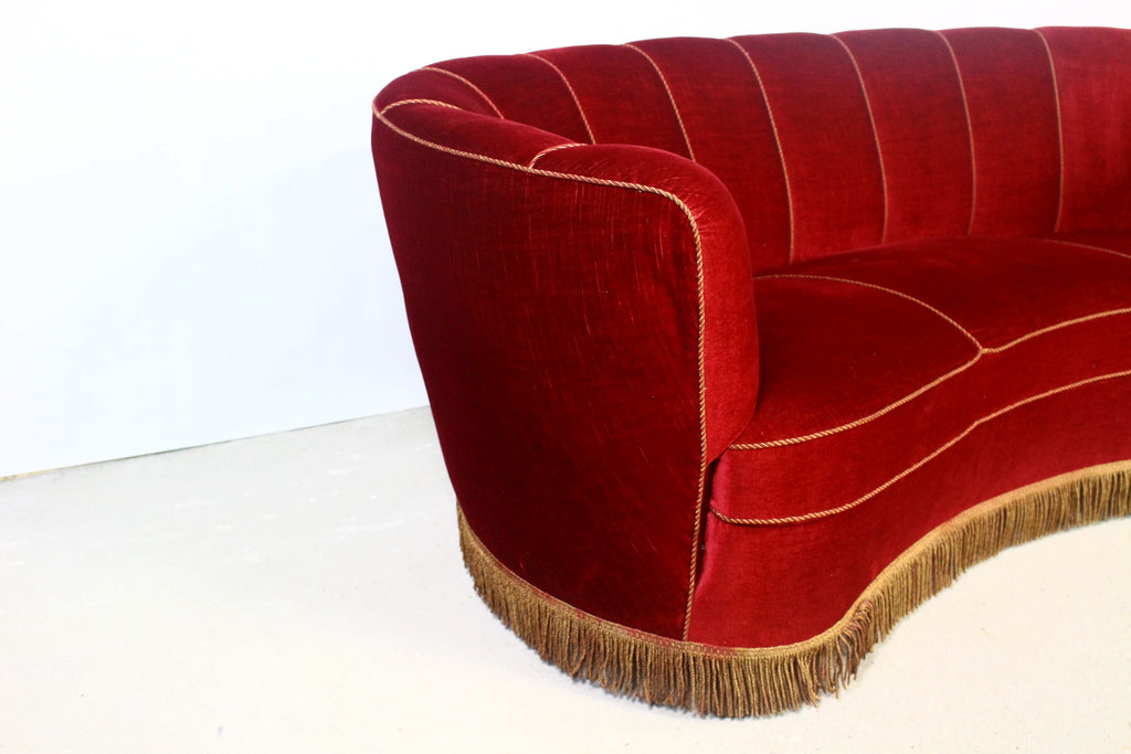 Sofa Bananowa z lat 50