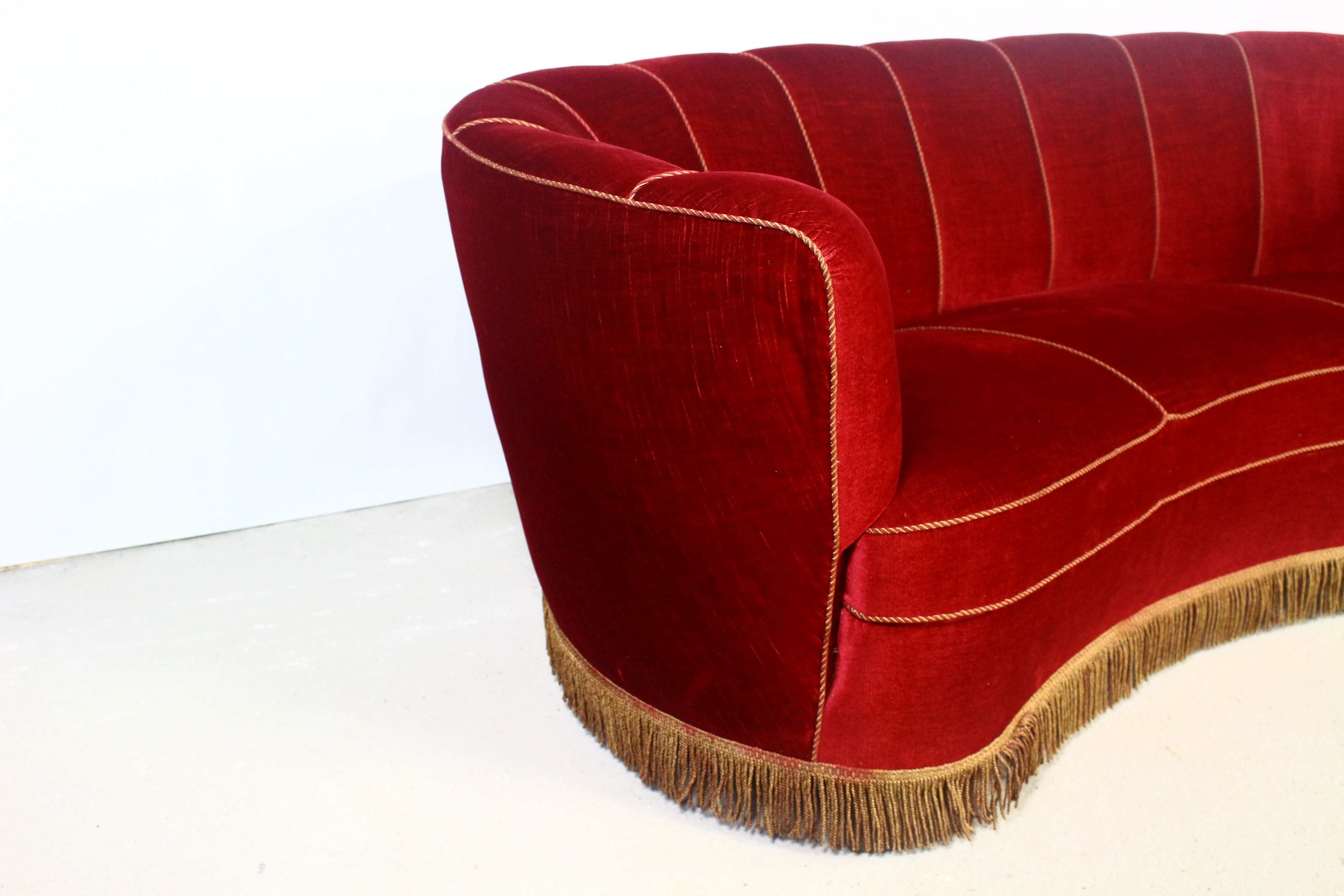Sofa Bananowa z lat 50