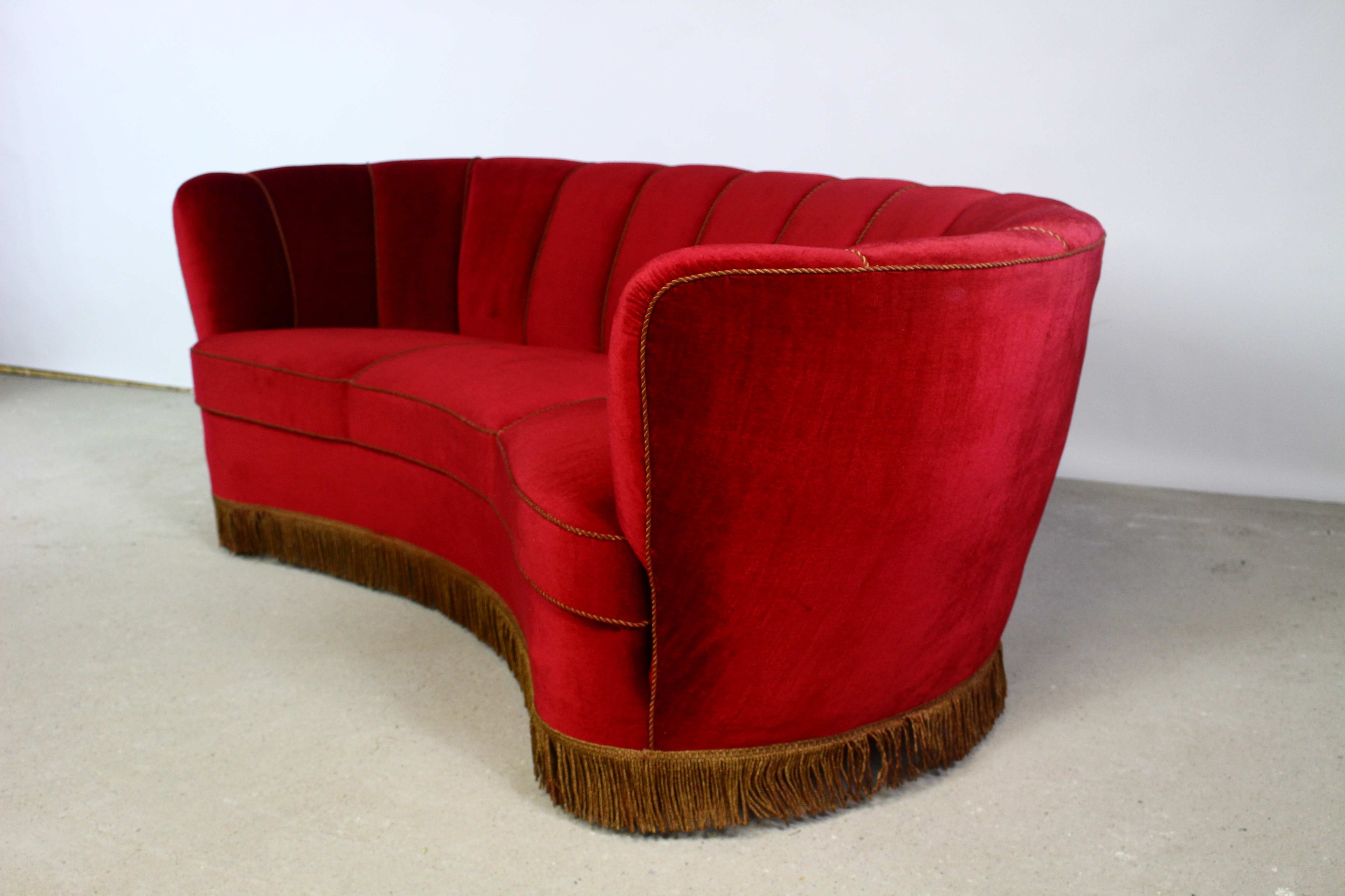 Sofa Bananowa z lat 50