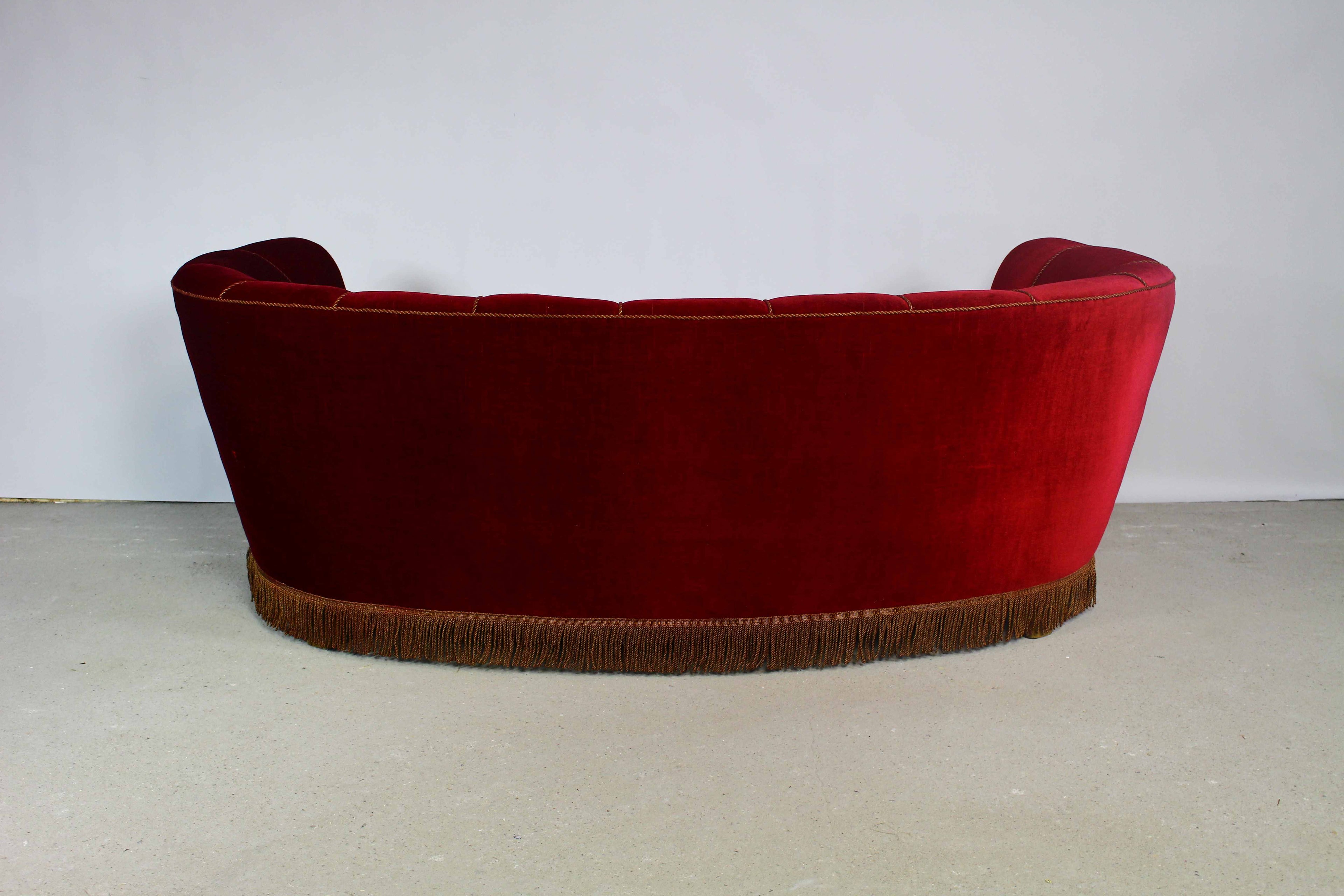 Sofa Bananowa z lat 50