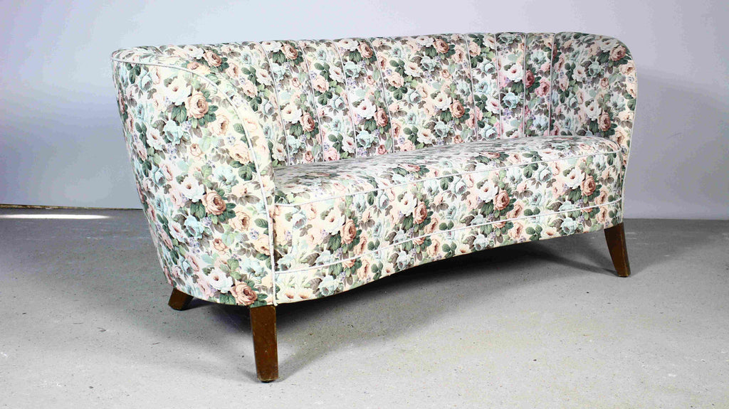 Sofa bananowa, Slagelse Møbelværk, lata 50