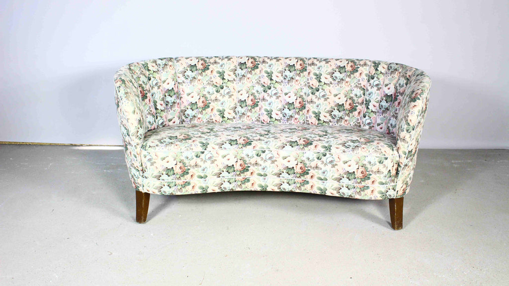 Sofa bananowa, Slagelse Møbelværk, lata 50