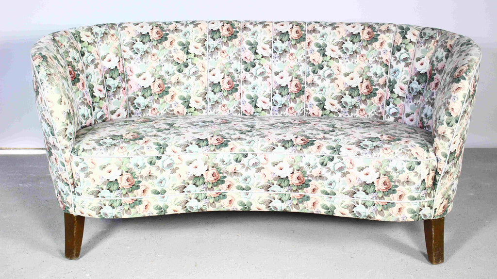 Sofa bananowa, Slagelse Møbelværk, lata 50
