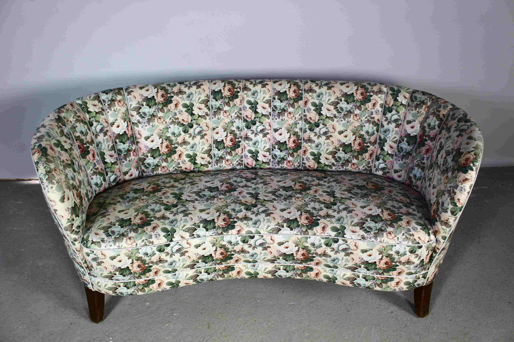 Sofa bananowa, Slagelse Møbelværk, lata 50