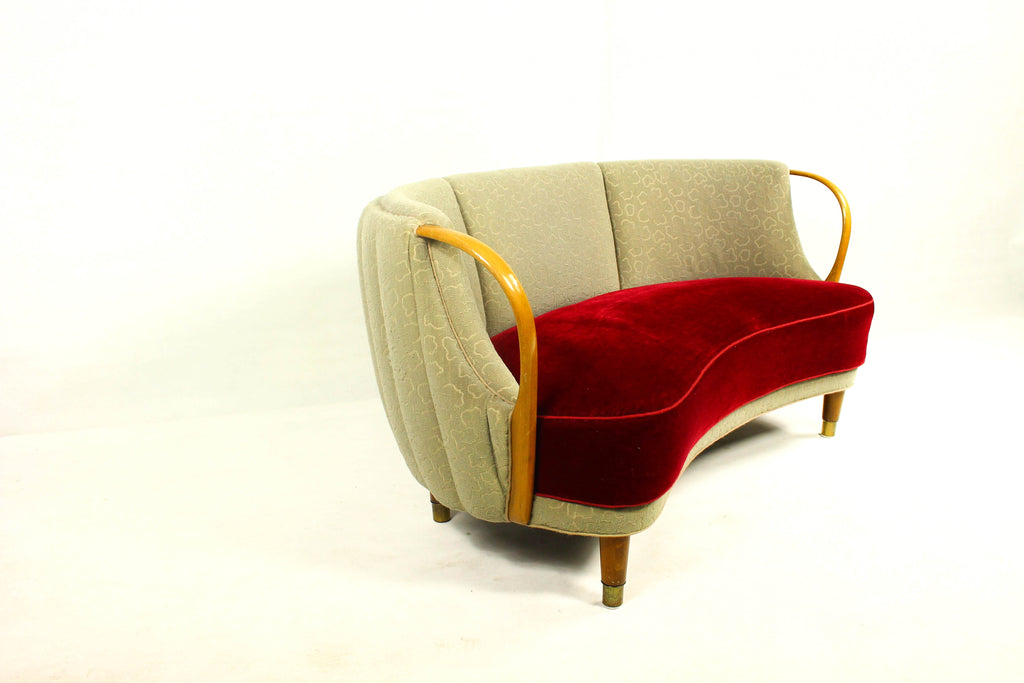 Duńska Sofa Bananowa, N.A. Jørgensens Møbelfabrik, lata 50