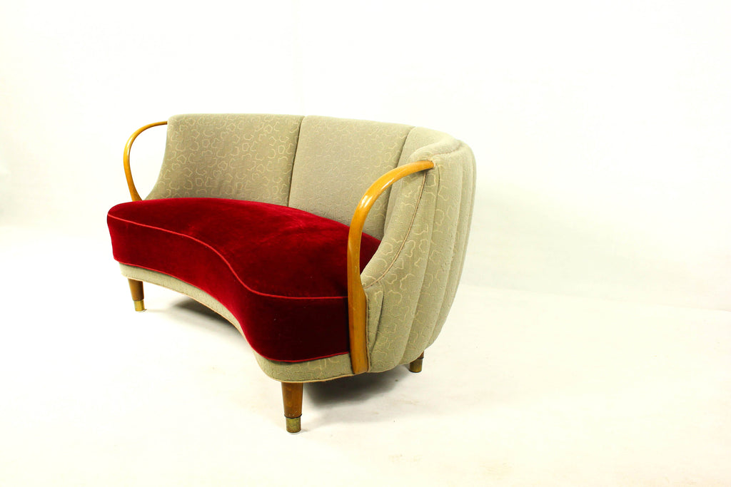 Duńska Sofa Bananowa, N.A. Jørgensens Møbelfabrik, lata 50