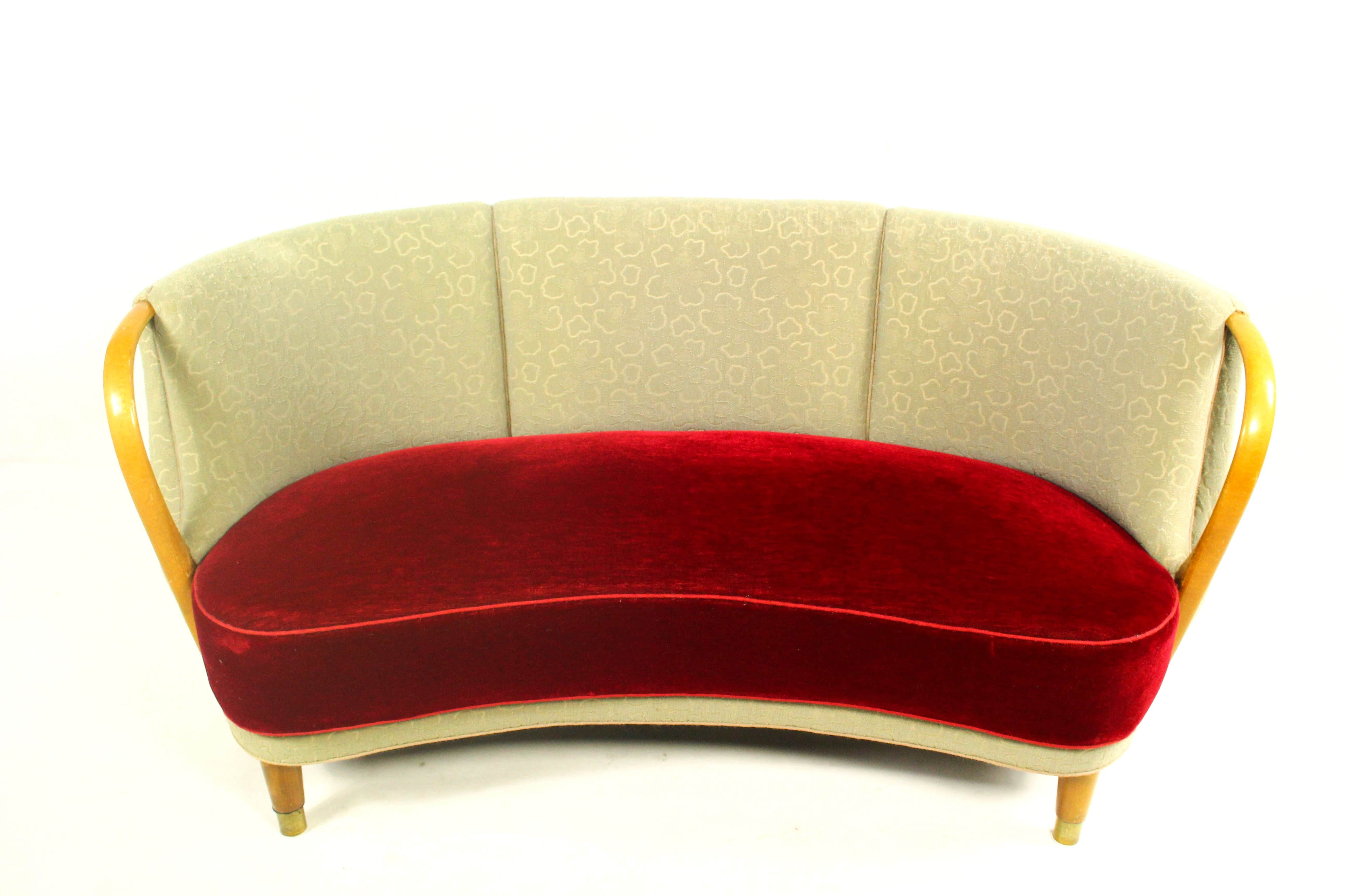 Duńska Sofa Bananowa, N.A. Jørgensens Møbelfabrik, lata 50