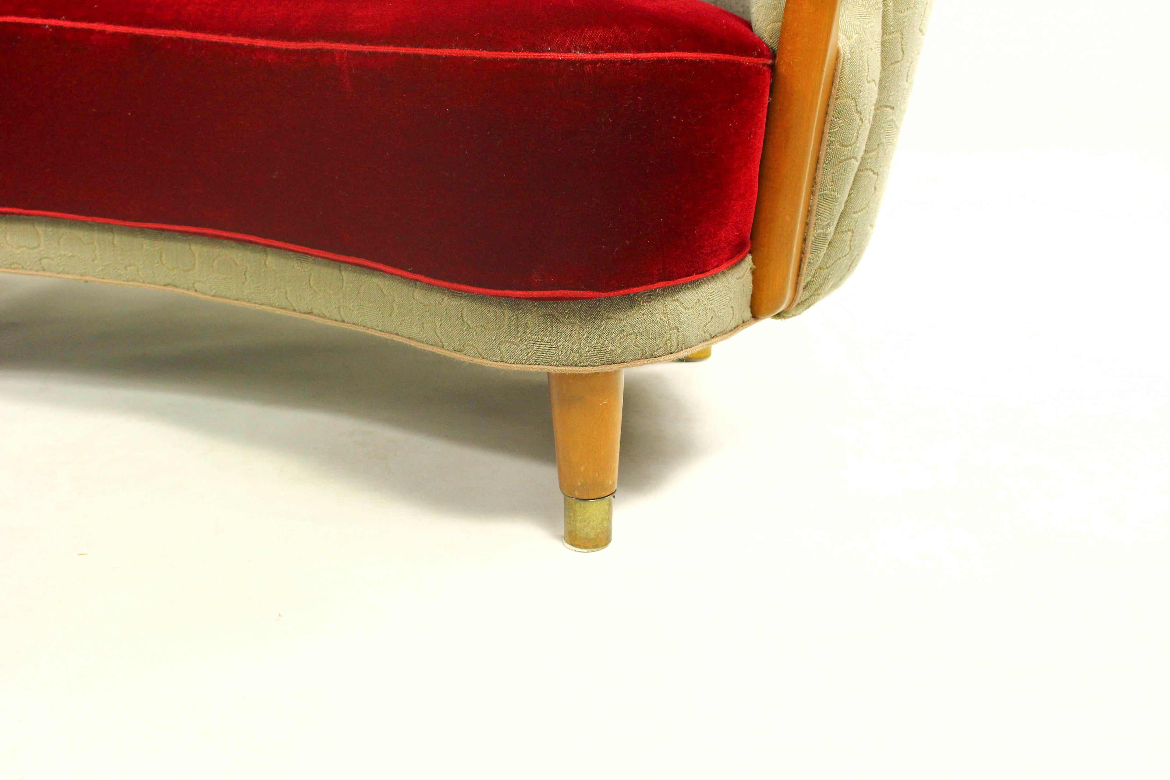 Duńska Sofa Bananowa, N.A. Jørgensens Møbelfabrik, lata 50